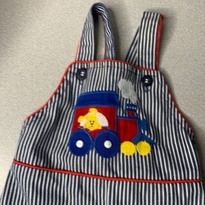 vintage 70s overalls HEALTH-TEX train